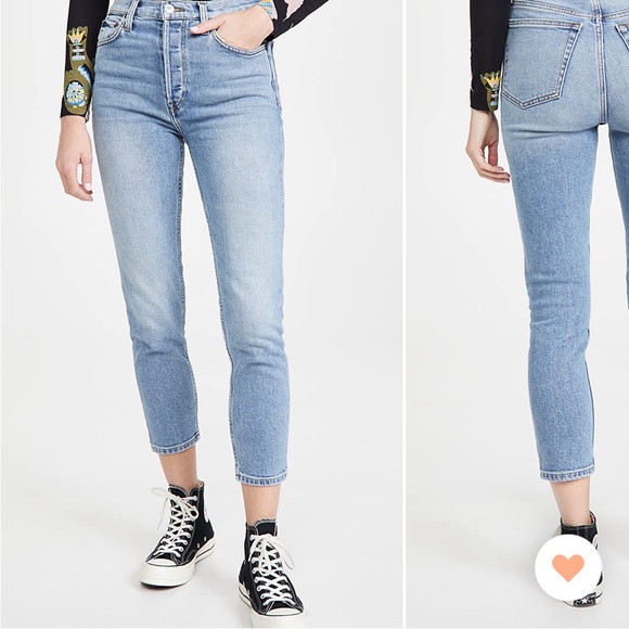 RE/DONE| New 90s High Rise Ankle Crop Jeans (size:27) - Picture 7 of 9